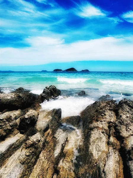 Belle Plage Dans Mer Méditerranée — Photo