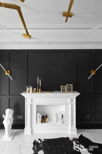 Modern Interior Design Scandinavian Classic Style Bedroom — Stock Photo, Image