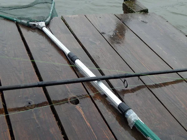 Fishing Tackle Fishing Rods Floats Nets Fishing — ストック写真