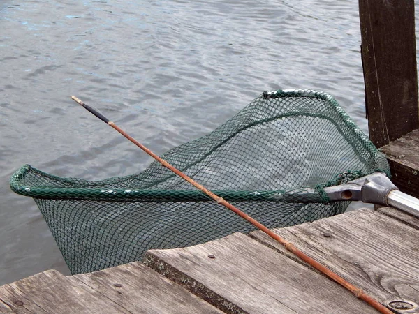 Aparejos Pesca Para Cañas Pescar Flotadores Redes Pesca — Foto de Stock