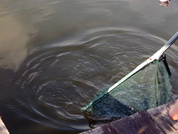 Angelausrüstung Für Angelruten Schwimmer Netze Zum Fischen — Stockfoto