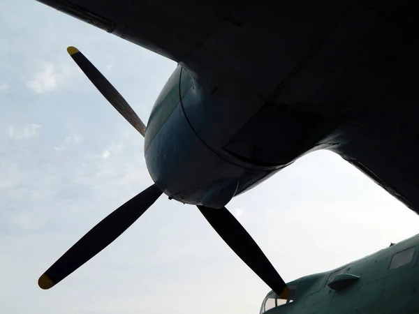 Aviation Engine Propellers Airplane — Stock Photo, Image