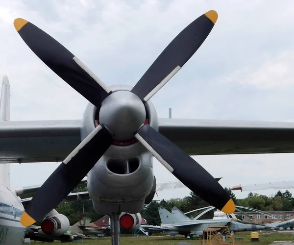 Aviation Engine Propellers Airplane — Stock Photo, Image