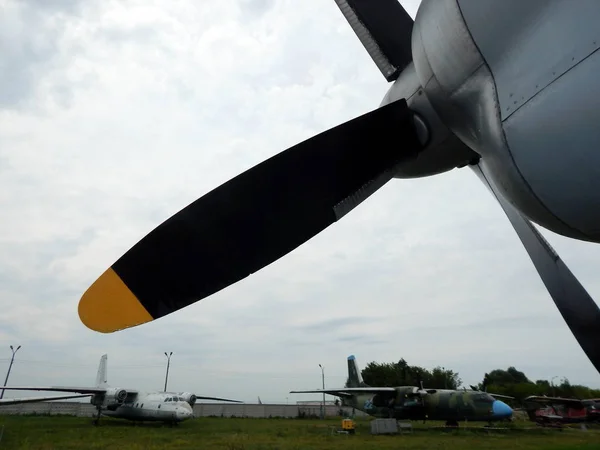 Hélices Motor Aviação Para Avião — Fotografia de Stock