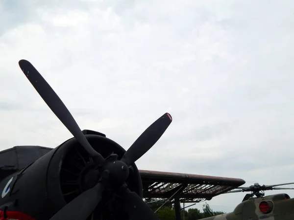 Aviation Engine Propellers Airplane — Stock Photo, Image