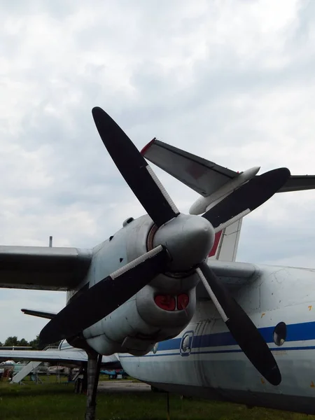 Aviation Engine Propellers Airplane — Stock Photo, Image