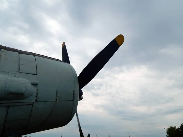 Hélices Motor Aviação Para Avião — Fotografia de Stock