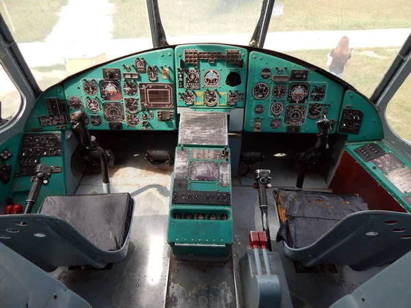Interior Helicopter Interior Cockpit — Stock Photo, Image