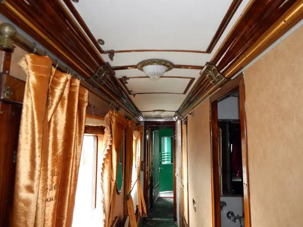 Interior Vagón Ferrocarril Tren — Foto de Stock