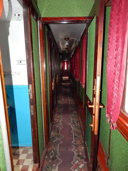 Sala Interior Vagón Ferrocarril Tren — Foto de Stock