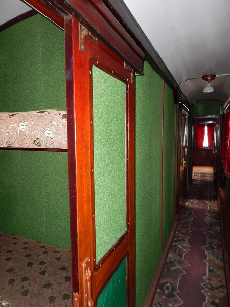 Interior Vagón Ferrocarril Tren — Foto de Stock