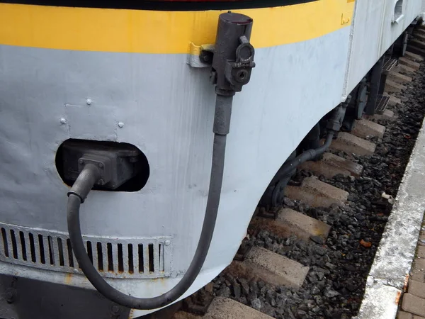 Locomotief Treinwagons Trein — Stockfoto