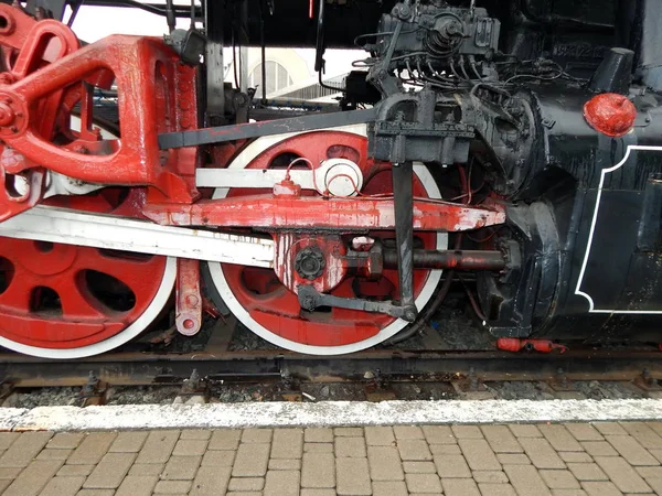 Railway Transport Details Locomotive Wagon — Stock Photo, Image