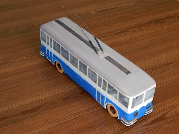 Modelos Trólebus Modelos Transporte Elétrico Cidade — Fotografia de Stock