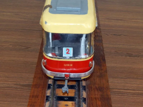 Μοντέλα Των Τρόλεϊ Μοντέλα Ηλεκτροκίνητων Μεταφορών Της Πόλης — Φωτογραφία Αρχείου