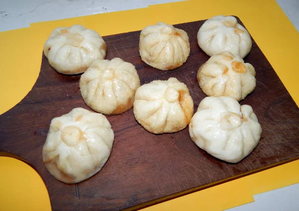 Bolinhos Comida Chineses Cozinhar Bao — Fotografia de Stock