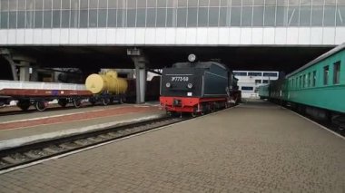 Kiev, Ukrayna - 26 Temmuz 2018: Demiryolu Müzesi