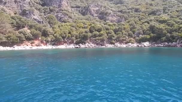 マルマリス トルコ 自然とテクスチャでリゾートの観光 — ストック動画