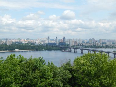 Panorama of the left bank of Kiev and the Dnieper River