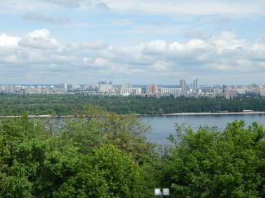 Panorama of the left bank of Kiev and the Dnieper River