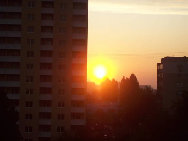 Городское Архитектурное Освещение Здания Улицы — стоковое фото