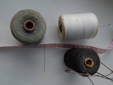 Large spools of thread for sewing clothes