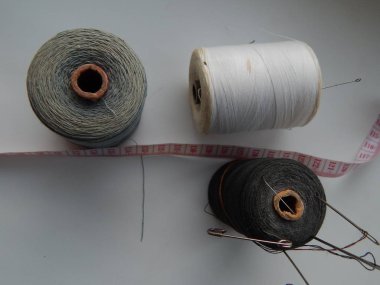 Large spools of thread for sewing clothes