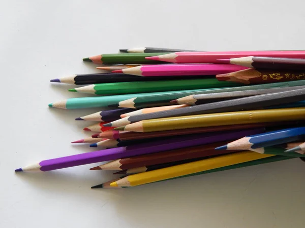 Composición Lápices Colores — Foto de Stock