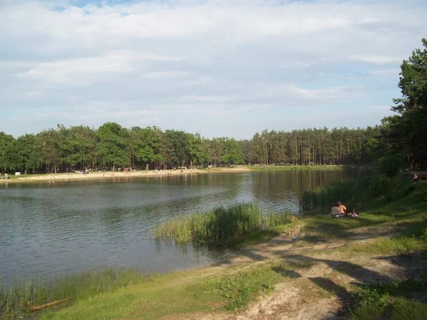 Fluss Und Seen Auf Dem Land — Stockfoto