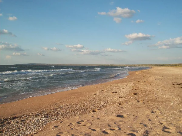 Spiaggia Mare Sulla Penisola Kerch Del Crimea Azov — Foto Stock