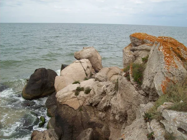 Algemene Stranden Zee Van Azov Krim — Stockfoto