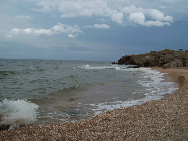 Основні Пляжі Азовському Морі Криму — стокове фото