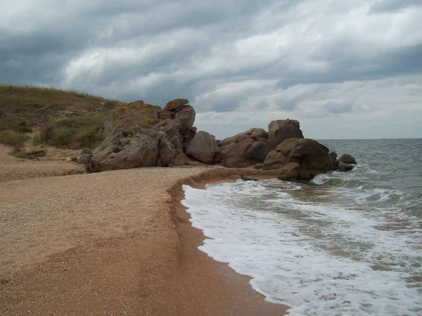 Praias Gerais Mar Azov Crimeia — Fotografia de Stock