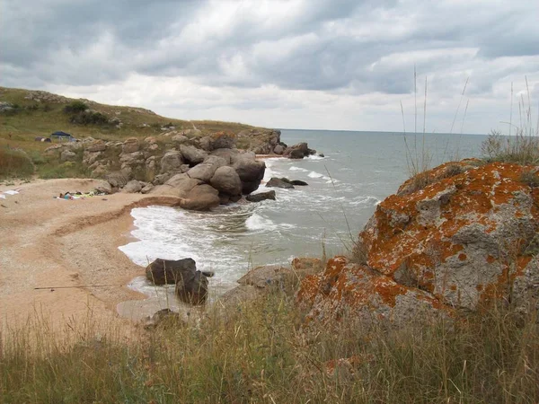 Praias Gerais Mar Azov Crimeia — Fotografia de Stock