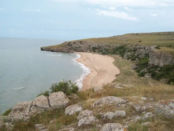 Praias Gerais Mar Azov Crimeia — Fotografia de Stock