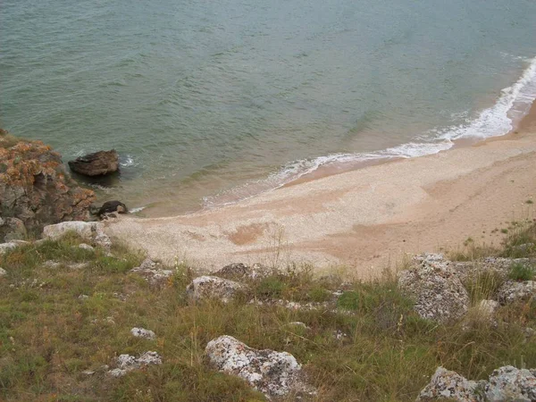 Praias Gerais Mar Azov Crimeia — Fotografia de Stock