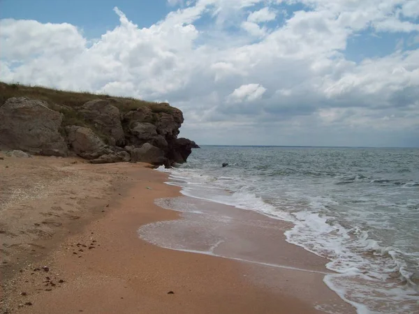 Основні Пляжі Азовському Морі Криму — стокове фото