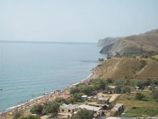 Деревня Сонячная Долина Крыму Берегу Черного Моря — стоковое фото