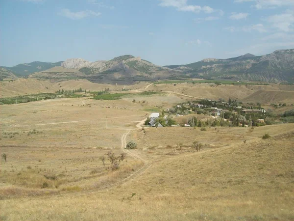 Crimea Deniz Dağ Manzarası Için Seyahat — Stok fotoğraf