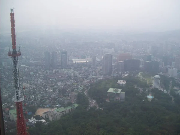 Άποψη Της Σεούλ Από Τον Κεντρικό Πύργο Της Νότιας Κορέας — Φωτογραφία Αρχείου