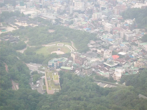 Vista Ciudad Seúl Desde Torre Central Corea Del Sur — Foto de Stock