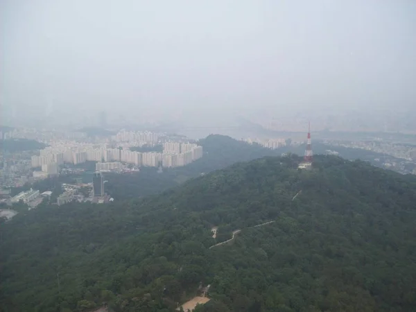 Vista Cidade Seul Torre Central Coreia Sul — Fotografia de Stock