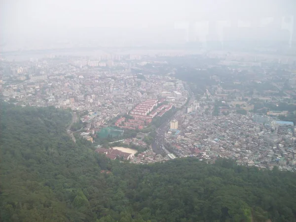 Vista Ciudad Seúl Desde Torre Central Corea Del Sur — Foto de Stock