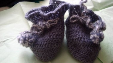 Ayakkabılar Örgü Bebek Patikleri