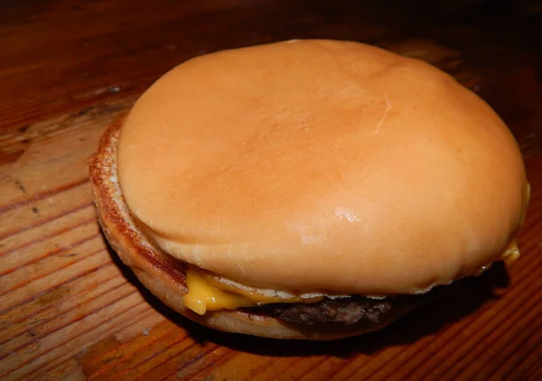 Fast Food Χάμπουργκερ Κρέας — Φωτογραφία Αρχείου