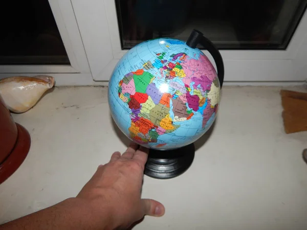 Mapa geograficzna świata świat, polityka i Państwo — Zdjęcie stockowe