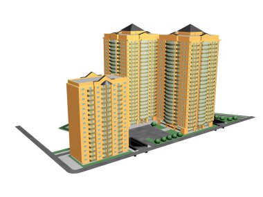 Mimari modeller ve kompozisyon bina