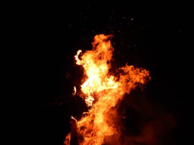 Büyük ateş doku portre