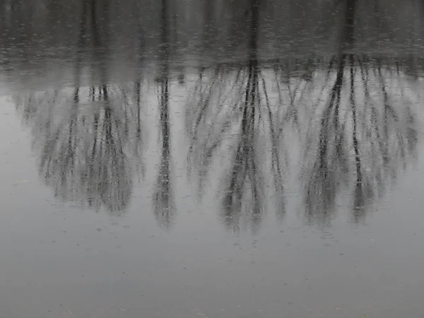 Bir Nehir Yağmur Yüzey Doku — Stok fotoğraf
