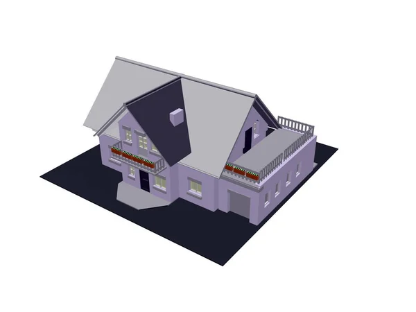Modele Architektoniczne Kompozycja Budynku — Zdjęcie stockowe